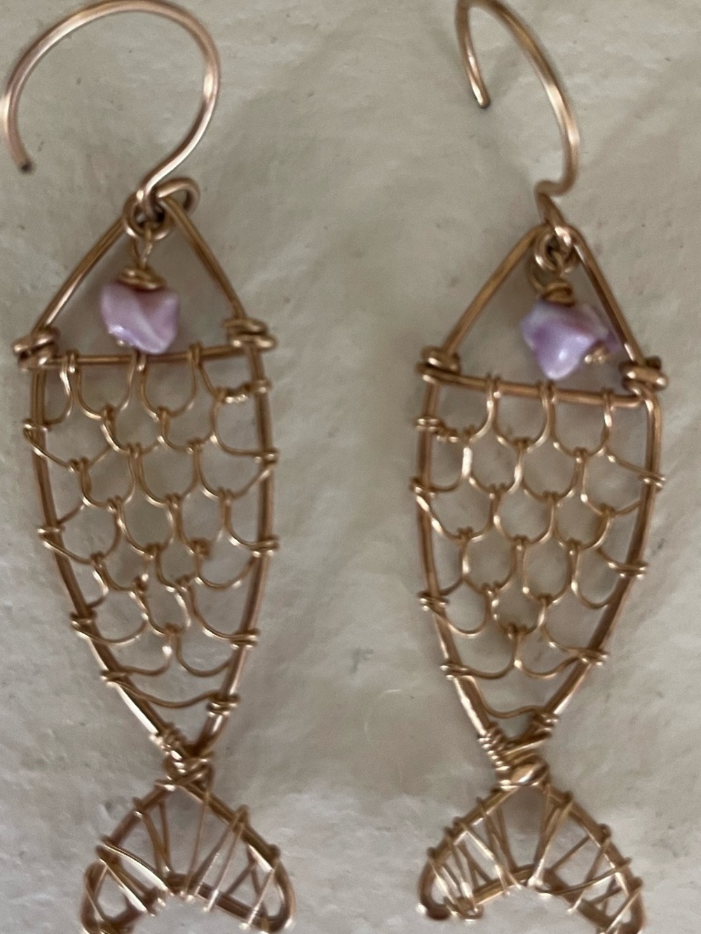 Gold filled fish earrings made on Oahu